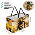 thumbnail image 2 of Honeybee Collapsible Oxford Cloth Tote Bag: Reusable, Foldable, and Large Capacity - Ideal Laundry, Cube, and Bucket Organizer, 2 of 7