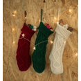 thumbnail image 4 of Juego de 4 medias navideñas de punto, medias navideñas clásicas personalizadas grandes de 38 cm, medias colgantes para chimenea, adecuadas para la decoración de fiestas navideñas familiares, 4 of 4