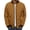 Brown, variant on LANGWYQU Spring Fall Men Solid Casual Stand Collar Zipper Jacket Coat