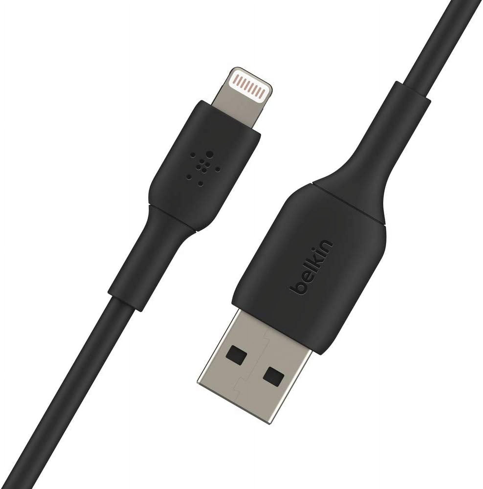 Belkin BoostCharge Lightning Cable 2-Pack - 3.3ft/1M - MFi Certified Apple iPhone Charger USB-A to Lightning Cable - iPhone Cable - iPhone Charger Cord - Apple Charger - USB Phone Charger - Black