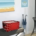 thumbnail image 5 of Red Spider Web Printed Laundry Basket, Thick Oxford Fabric Foldable Laundry Basket, Large Capacity for Easy Storage, Bathroom Decoration and Accessories, Bathroom Organization and Storage, Shelf Bask, 5 of 9