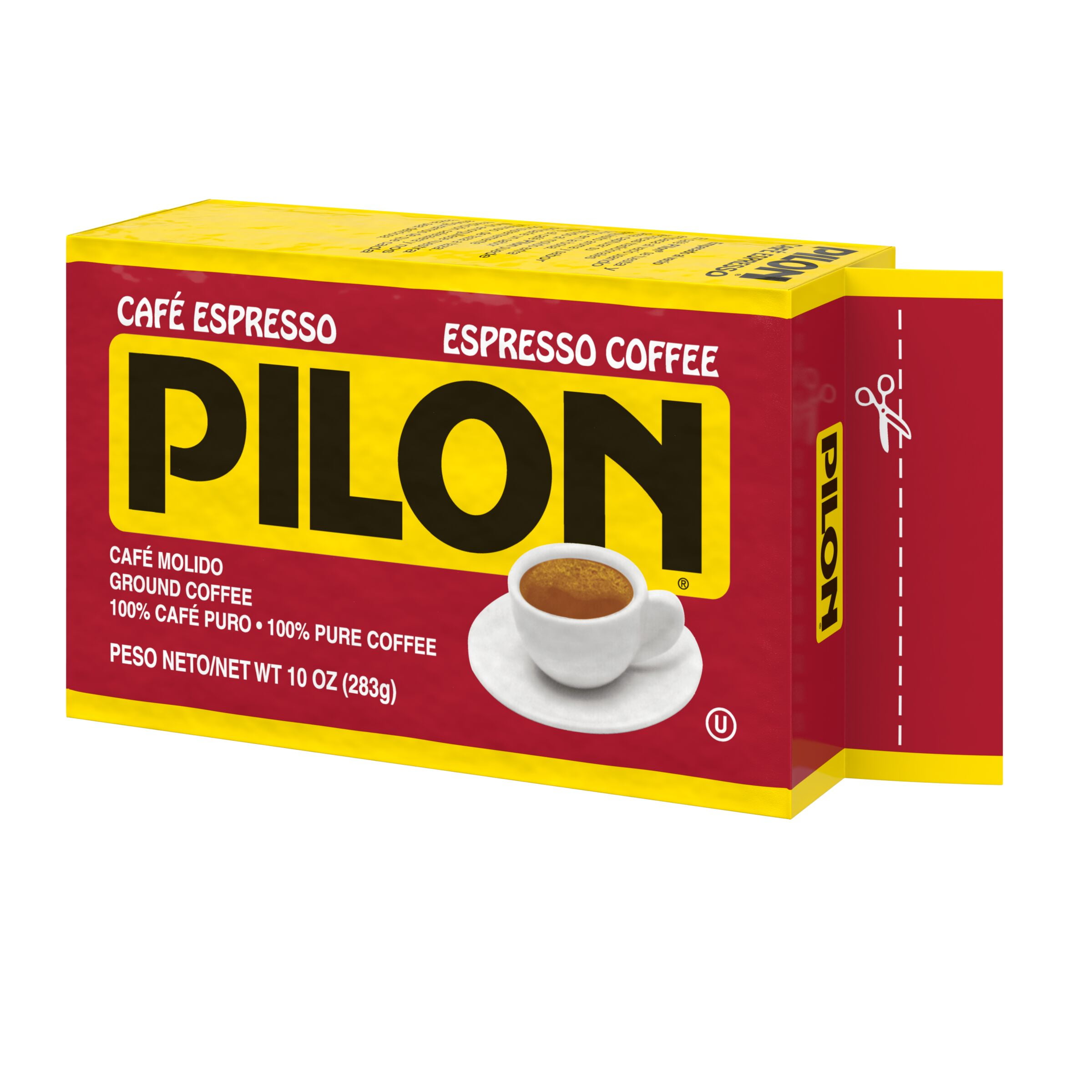 (12 Pack) Pilon Espresso Ground Coffee, 10 oz Bricks