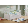 thumbnail image 2 of BEKids Solid Wood Twin Captain Bed with Twin Trundle and 3 Drawers in White, 2 of 3