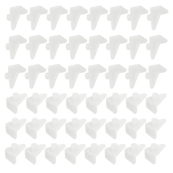 Uxcell Shelf Support Pegs 0.2", 50pcs PP Plastic Shelf Holder Pins, Pegs for Shelves for Cabinet, Glass Case,White