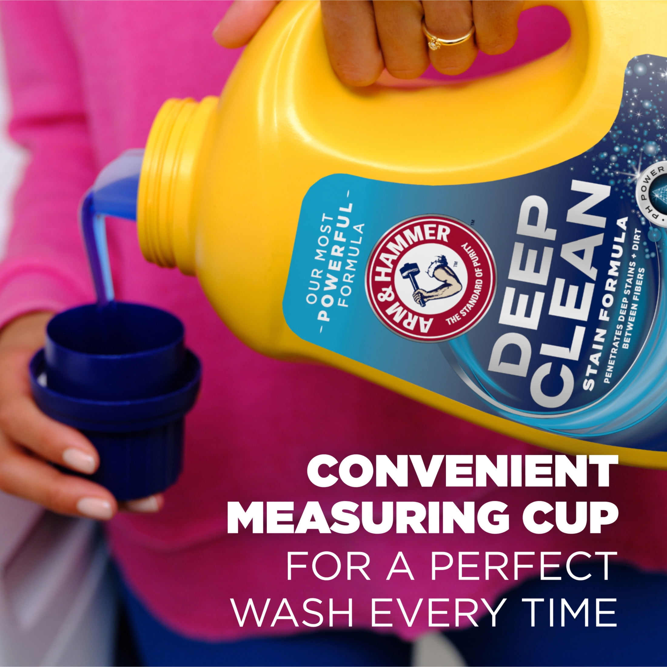 (6 pack) ARM & HAMMER Deep Clean OxiClean Max Force Laundry Detergent, Sparkling Clean, 75 fl oz, 50 Loads