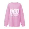 thumbnail image 4 of Jinhomg Novelty Sweatshirt for Women Trendy Letter Print Casual Tops Oversized Comfy Long Sleeve Drop Shoulder Pullover Ladies Cute Gift Pink S, 4 of 6