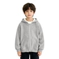 thumbnail image 2 of Youth Boys Girls Full Zip Hooded Sweatshirt Drop Shoulder Fleece Lined Hoodies Tween Fall Winter Warm Jacket Kangaroo Pockets, 2 of 5