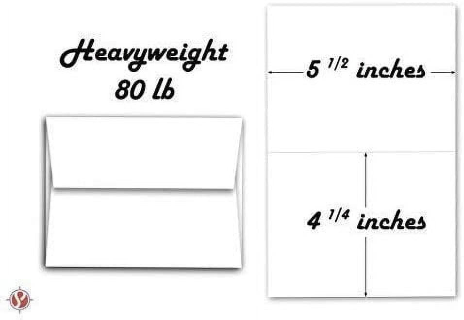 Greeting Cards Set – 4.25 x 5.5" Blank White Cardstock and Envelopes Perfect for Business, Invitations, Bridal Shower, Birthday, Interoffice, Holiday Cards, Weddings and All Occasion – Bulk Set of 30