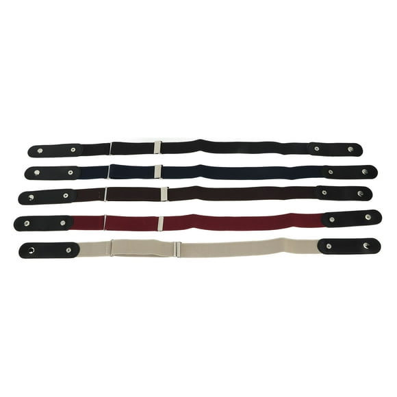 Buckle Free Elastic Belt, Comfortable Buckle Free Stretch Belt Multiple Color PU Imitation Leather for Dresses