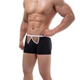 thumbnail image 4 of Fridja Men Casual Fashion Solid Boxer Briefs Breathable Mesh Ice Silk Front Opening Wide Waistband Multipack, 4 of 5