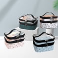thumbnail image 4 of Toiletry Bag Large Capacity Clear Double Layer Cosmetic Bag Travel Makeup Bag, 4 of 10