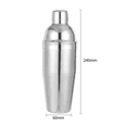 thumbnail image 2 of Coctelera, Martini Shaker Drink Shaker con colador incorporado para barman y Home Bar - Shaker Mixer de acero inoxidable / Essential Bar Accessories Bartender Kit Fason ZJWJ113, 2 of 7