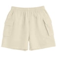 thumbnail image 5 of Beach Shorts for Women Summer Casual Lightweight Elastic Waist Wide Leg Loose Athletic Shorts with Pockets, 5 of 5