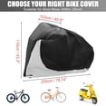 thumbnail image 2 of Unique Bargains 1 Set Bike Cover Outdoor Waterproof Bicycle Cover Sun Dust Bike Covers for 2 Bike Silver Tone, 2 of 8