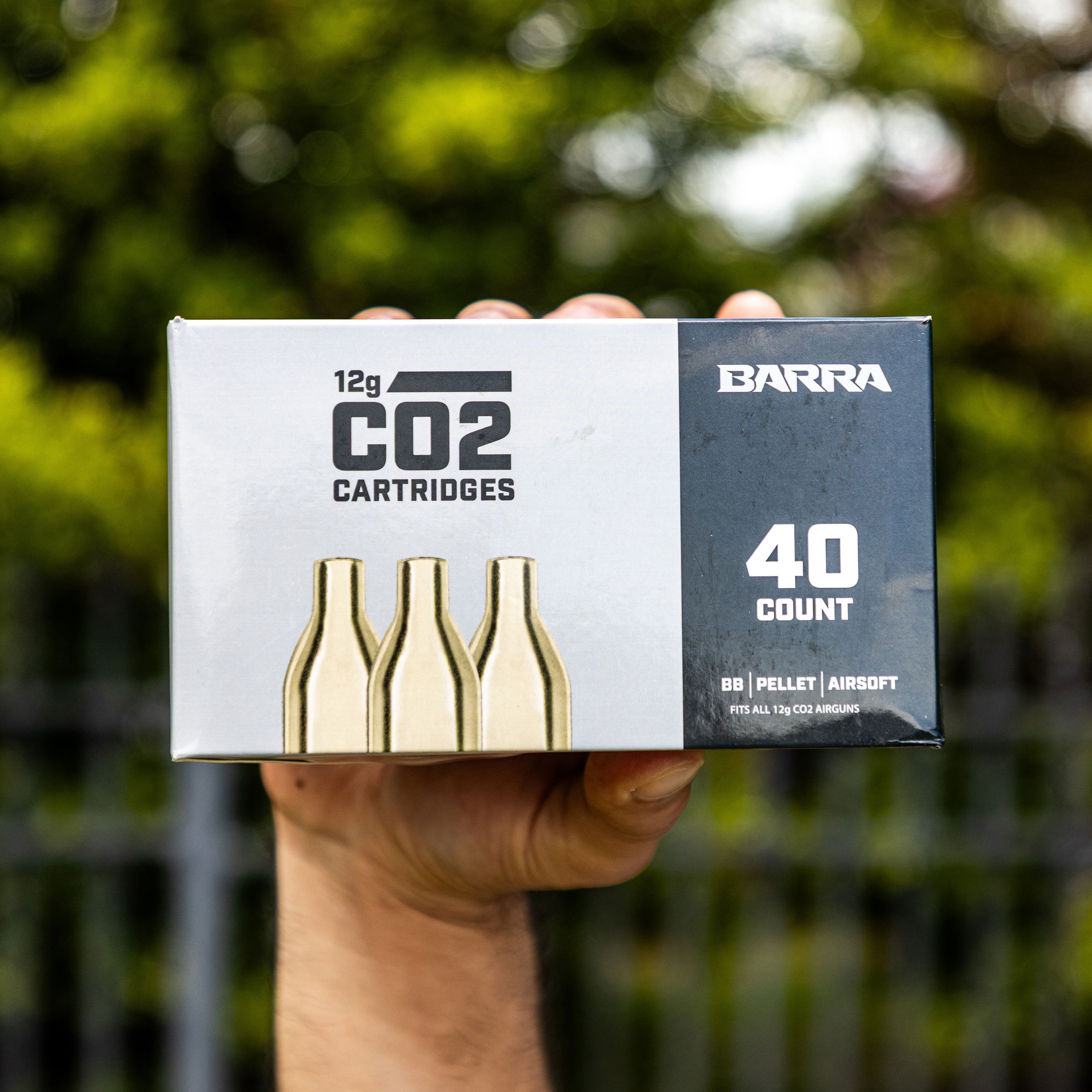 Barra Airguns, 12-Gram CO2 Cartridge, 40 Count, for Air Rifles