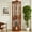 Oak, variant on MDQMD Corner Display Cabinet with Led Light and Adjustable Glass Shelves,Bar and Liquor,Collectibles Storage Cabinet,Curio Cabinet with Carvings Decoration,Oak