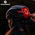 thumbnail image 4 of ROCKBROS Bicycle Helmet with Head Light & Side Warning Light & Warning Tail Light Adjustable Head Circumference for Night Safety Ride, 4 of 17