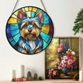thumbnail image 5 of Yorkshire Terrier Stained Glass Suncatcher, Yorkshire Terrier Glass Suncatchers for Windows For Merry Christmas, 5 of 7