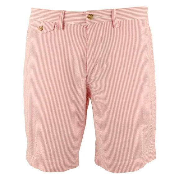 POLO RALPH LAUREN Men's Stretch Classic Fit 9" Seersucker Shorts Pink 30