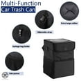 thumbnail image 5 of Luxtrada 2/1PCS Car Trash Can with Lid, Car Trash Bag Hanging for Headrest with 3 Storage Pockets, Portable Car Accessories Organizer, 100% Leak-Proof Vinyl Inside Lining, 5 of 9
