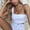 White, variant on Outfmvch crop tops for women Ladies Single Shoulder Crop Sport Bra Slim Camis Tank Vest womens tops tank top for women crop tops Black