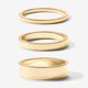 thumbnail image 3 of Juego de 3 anillos de acero inoxidable chapados en oro de 18 quilates al por mayor de Europa y Estados Unidos, anillo apilable de oro simple para mujer, 3 of 4