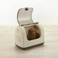 thumbnail image 3 of Richell Faux Wicker Small Carrier with Lockable Clear Top Door, Ivory, 3.1 lb Limit, 3 of 6