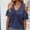 Navy, variant on Womens Cold Shoulder Tops Summer Casual Short Sleeve Ruched Scoop Neck Banded Bottom Shirts Blouse M