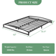 thumbnail image 4 of 15 cm Queen Estructura de Cama Plataforma Metálica de Alta Resistencia, Base para Colchón Convexa Antideslizante, Sin Ruido, Sin Necesidad de Box Spring, 4 of 7
