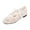 White, variant on EKVAHL Women's Orthopedic Mesh Ballet Flats, Slip On Square Toe Arch Support Cushioned Ballerina Shoes, Lace Bow Lightweight Dating Office Walking Flats Brown