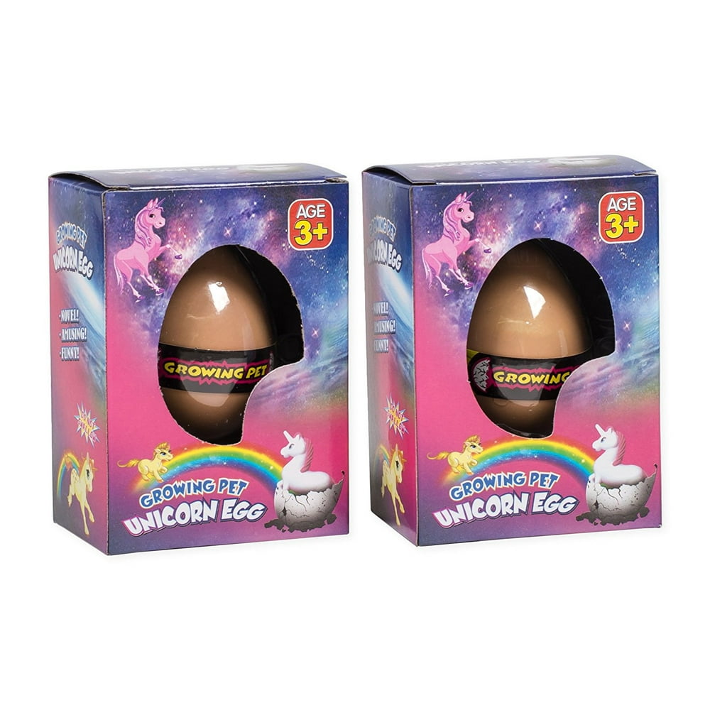 CP Set of 2 Surprise Growing Unicorn Hatching Egg Kids Toys Hatchable