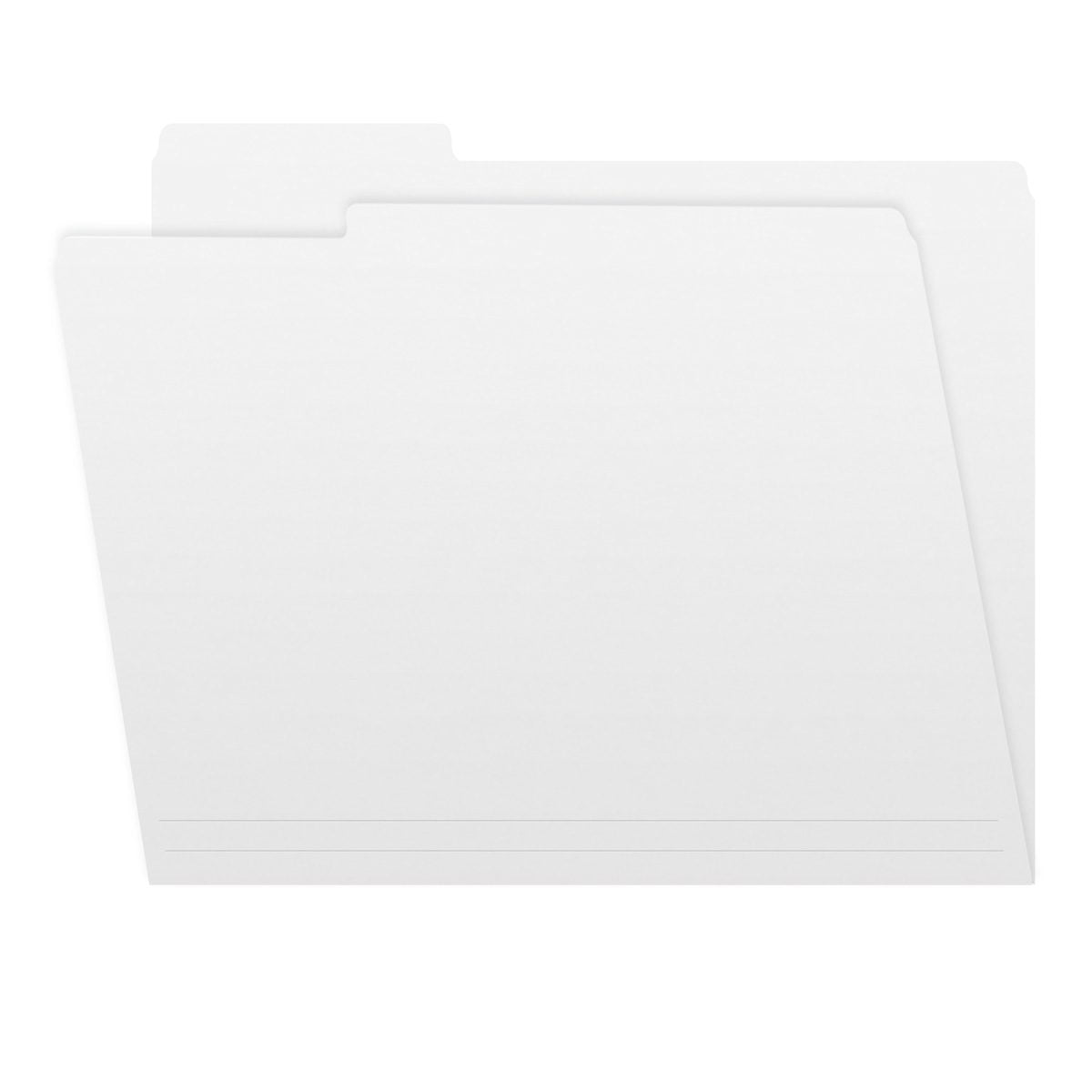 White Color File Folders, 1/3 Cut Top Tab, Letter Size, Perfect for Organizing Documents in File Drawers, Box of 100