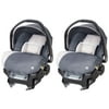 Baby Trend Ally Adjustable 35 Pound Baby Car Seat with Base, Gray (2 Pack)