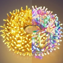 Lightshare 300LED 99FT String Lights 9 Modes 30V Plug in Fairy Lights with Remote Control for Home Garden Yard Christmas Wedding Holiday Party Decoration, Warm White & Multicolor