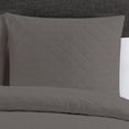 thumbnail image 4 of Echelon Home Quilted Washed Belgian Linen Euro Shams (Set of 2) Khaki, 4 of 5