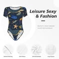 thumbnail image 6 of Naloa Undersea Animals Women's Short-Sleeved Onesie, One-Piece Swimsuit for Parties, dates, clubs - X-Large, 6 of 9