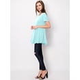 thumbnail image 4 of Made by Johnny Women's Tunic Top Casual T Shirt for Leggings S-5XL Plus Size L AQUA, 4 of 6