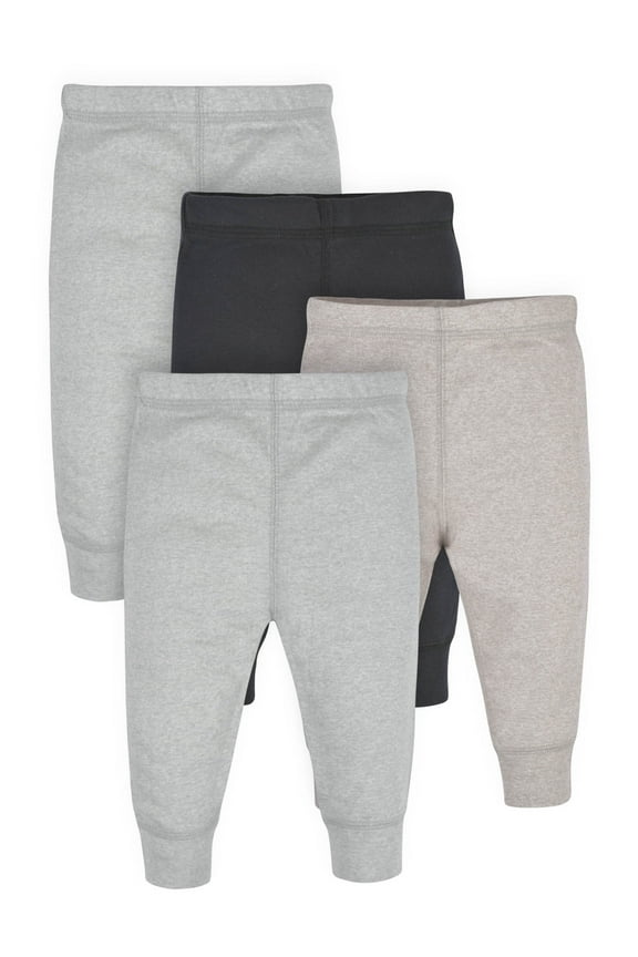 Baby Boys Active Pants, 4-Pack, (Newborn - 24 Months)