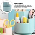 thumbnail image 4 of Rotating Pen Holder Plastic Pen Pot for Desktop Storage 3-Compartment Holder, 4 of 4
