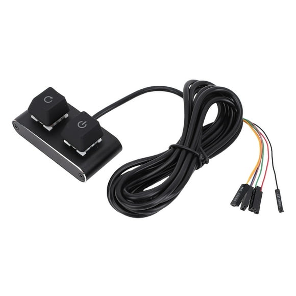 Interrupteur d'alimentation PC de bureau externe, bouton d'alimentation PC Lumière RVB pour la maison