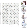 thumbnail image 4 of White Cartoon Rainbow Pattern Blanket,Comfortable Soft Flannel Throw Blanket,All Season,Warm Lightweight Blankets for Sofa Bed Couch Living Room Chair,30"x40", 4 of 4