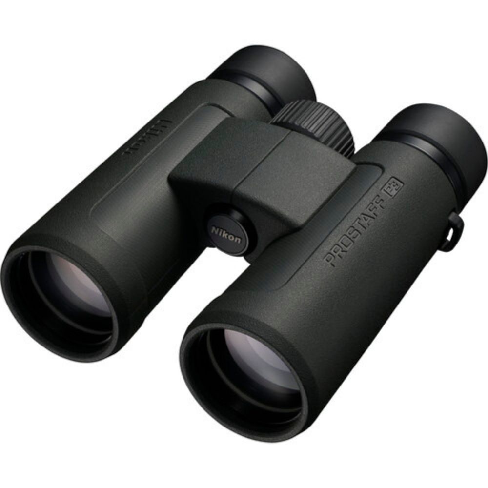 Nikon PROSTAFF P3 10x42 Binoculars Bundle with OP/TECH USA Bino/Cam Harness Binocular or Camera Strap (Webbing Version)