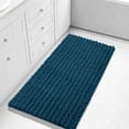 thumbnail image 1 of Yimobra Alfombra De Baño Original De Lujo Shaggy De 44,1 X 24 Pulgadas, Suave Y Acogedora, Súper Absorbente, Antideslizante, Lavable A Máquina, Gruesa, Moderna Para Baño, Dormitorio, Azul Pavo Real, 1 of 5