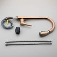 thumbnail image 7 of Rose Golden Kitchen Faucet Pull Down Sink Faucets, 360 Rotation Deck Mounted Faucet Cold and Hot Mixer Tap, 7 of 7