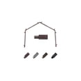 thumbnail image 2 of Rustic Curtain Rod Set - Adjustable Telescoping Rods 20-72 Inch - Black Finial Hardware, 2 of 2