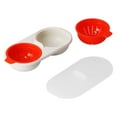 thumbnail image 1 of Microwave Egg Cooker  PP Removable Drain Basket Egg Cooker For Microwave Boiled Eggs Raised Horizontal Grid, 1 of 8