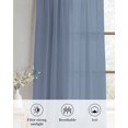 thumbnail image 6 of Blue Pure Color Sheer Curtains 84 Inch Length 2 Panels Set for Living Room/Bedroom, Aesthetics Contemporary Luxury Kitchen Curtains Grommet Semi-Sheer Curtains Drapes Window Treatments 52"x84"x2, 6 of 7