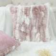 thumbnail image 5 of Home Soft Things Jacquard Faux Fur 2 Piece Throw Pillow Cover Set - Pink - 20" x 20", 5 of 7