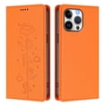 thumbnail image 2 of Leather For iPhone 11 Pro Max, RFID Blocking Protection, Playful Cats Embossed Flip Wallet Leather Case With Card Holder Magnetic Closure  Phone Cases Cover,Orange,For iPhone 11 Pro Max, 2 of 7