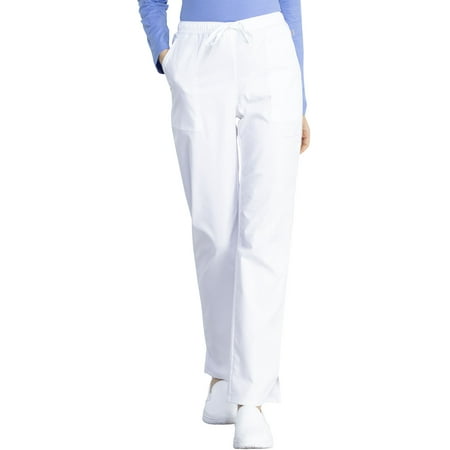 

Cherokee Workwear Revolution Tech Women s Scrubs Pant Mid Rise Straight Leg Drawstring WW041AB